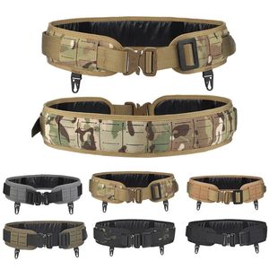 Militaire Tactische Gewatteerde Riem Molle Airsoft Paintball Gewatteerde Heren Pilot Taille Riemen Outdoor CS War Game Jacht Accessoires 240311