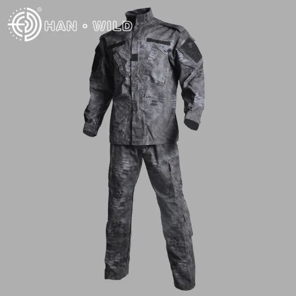 Veste uniforme militaire + pantalon extérieur aérsoft paintball multicam ghillie costume camouflage armée de combat des vêtements de chasse de combat de l'armée