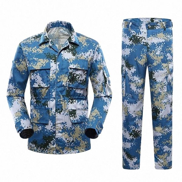 Uniformes militaires pour homme Lg manches formation tactique vêtements de plein air Camoue combat armée costume militaire soldat vêtements de travail s1KT #