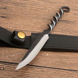 Dinner Knife -schroef Geïntegreerde stalen keukenmessen Tuin Fruit Survival Gear Outdoor Rescue Utility EDC Tool