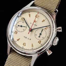 Montre militaire pour homme chronographe poignet mouette 1963 Original ST1901 mouvement saphir étanche carte limitée montres 198M