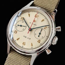 Montre militaire pour homme chronographe poignet mouette 1963 Original ST1901 mouvement saphir étanche carte limitée montres 301e