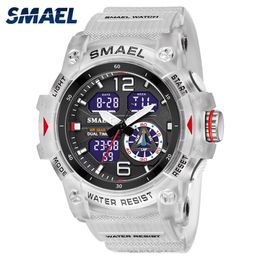 Montre militaire montres à quartz Sport 50M étanche réveil lumière analogique numérique horloges mâles 8007 montres pour hommes numérique 220708