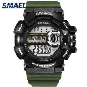 Montres militaires Montres de sport pour hommes Smael Male Watch S Résistant aux chocs Hommes Montres étanche 1436b LED Digital Wrsitwatches Q0524