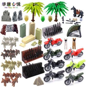 Série d'armes militaires jouets pour enfants pistolets moto chien mouette sceau jouets éducatifs militaires blocs de construction compatibles Y1130