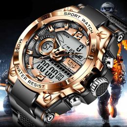 Montre-bracelet militaire hommes montres marque homme montre pour hommes horloge double affichage montre-bracelet armée extérieure étanche montre de luxe Designer