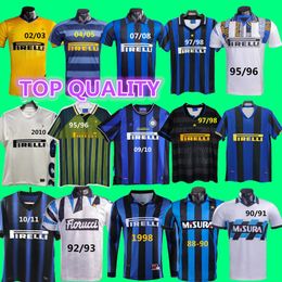 MILITO SNEIJDER ZANETTI Camisetas de fútbol retro 88 90 91 92 93 95 96 97 98 99 10 11 01 02 03 04 05 07 08 09 2010 Baggio ADRIANO MILAN BATISTUTA Inters Zamorano uniformes