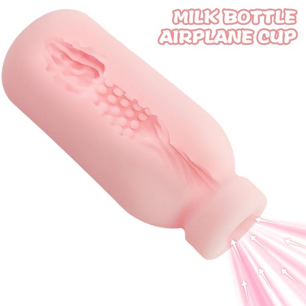 Bouteille de lait Masturbation tasse homme masturbateurs jouet adulte produit Simulation vagin mâle masturbateur poche chatte jouets sexuels pour hommes
