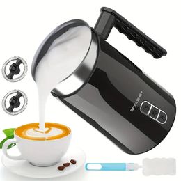 Mousseur à lait, mousseur électrique 4 en 1 pour café, mousseur à lait et cuiseur vapeur Spacekey 10,1 oz, chauffe-lait jusqu'à 167 Fahrenheit, mousseur à lait chaud et froid automatique