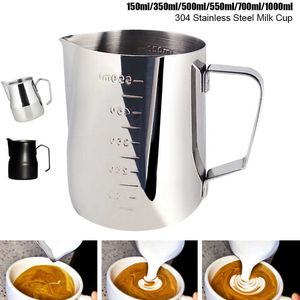 Pichet à lait 150ml/350ml/550ml/700ml/1000ml, expresso en acier inoxydable, pichet à café, thé à fleurs, mousseur, pichet à lait latte P230509