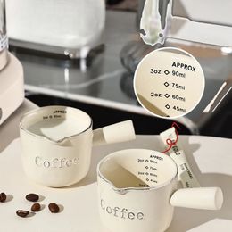 Melkkannen Mini Keramische Kopje Creamer Kan Kleine Espresso Koffie Maatbeker Met Handvat Latte Mixer Schaal Meet Mokken 231023