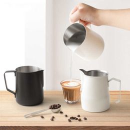 Melkkannen roestvrijstalen melk mousserende kruik espresso stoom koffie barista ambacht latte cappuccino melk room schuim voor schuimkruik mooi p230509