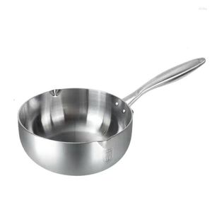 Pot à lait japonais Shippin acier inoxydable bébé complémentaire non revêtu antiadhésif poêle poêle une cuisinière cuisine