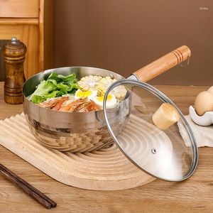 Pot à lait SUS304 ustensiles de cuisine antiadhésifs pour cuisine chaudière à café cuisinière en acier inoxydable nouilles instantanées Ramen vapeur