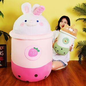 Milk Tea Cup Pillow Creative Nieuwe Pearl Milk Tea Bear Plush Doll Children Comfort Doll Groothandel