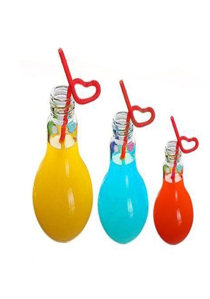 Botella de agua con bombilla de cristal para té y leche, 100ML, 500ML, bebida, zumo de fruta, té, contenedores a prueba de fugas, bombilla para lámpara, botella 9037334