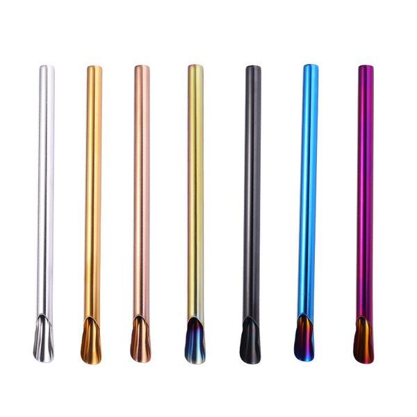 Paille de thé au lait de qualité alimentaire en acier inoxydable Bubble Tea Smoothies Pailles Sharp Réutilisable Boba Straw Summer Party Accessoire