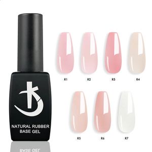 Base en caoutchouc blanc laiteux Gel vernis Base rose nue pour vernis Gel semi-permanent couleur naturelle Gellac Nails Art uv led émail Lak 240127