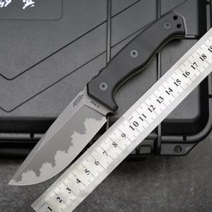 MILLER.BROS M33 Cuchillo de hoja fija A8 Acero endurecido Chapado en titanio Mini herramienta de supervivencia para caza y campamento Cuchillo táctico para exteriores Herramienta EDC 446