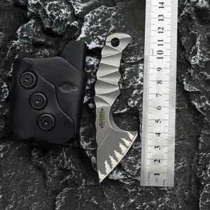 MILLER.BROS Mini cinturón táctico recto Z-wear acero exterior caza Camping cuchillo de supervivencia herramienta EDC buena resistencia al desgaste 480