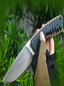 Miller Bros Top Quality Fixed Blade Couteau DC53 Blades CNC Black G10 Handle Couteaux Outdoor Camping Tactical Gear Vacuum Heat TreatM4514737