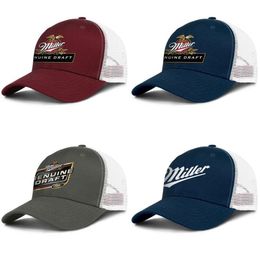 Miller Echte Draft heren en dames verstelbare trucker meshcap voorzien van mode honkbal gepersonaliseerde unieke honkbalhoeden MGD logo H1236222