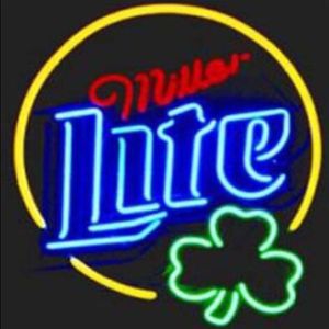 Miller Lite glazen buis Neon Light Sign Home Beer Bar Pub Recreatie Kamer Game Lights Windows Glazen Wandborden 17 14 inches2575