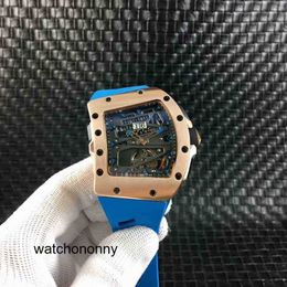 Milles Luxury Mens Business Reloj mecánico Ocio Richa Rm70-01 Totalmente automático Mei Caja de oro Cinta Moda Movimiento suizo Relojes de pulsera de alta calidad