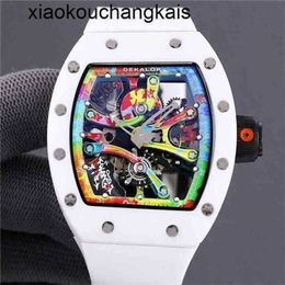 Milles Watch automatique SuperClone KV Factory grand cadran Graffiti évidé avec un saphir en fibre de carbone nouveau et à la mode expédié par FedexWCM6QSKI