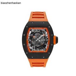 Mils Watch Richamills RM Watches Swiss Automatic Milsr Americas Black Carbon Orange Band RM030 MENSEMENT DE LIMITEMENT