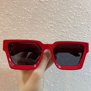 Lunettes de soleil millionnaire Z1165W mode classique hommes ou femmes branches à monture rouge sans C super cool lunettes homme carrées UV400 designer de qualité supérieure avec boîte