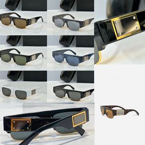 Millionaire Designer Lunettes de soleil pour hommes et femmes Mode Carré Demi-Monture Miroir Luxe Lettre en métal Miroir Jambe Couleur Changeante Lentille avec étui de protection DG4457