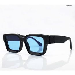 Miljonair zonnebril voor mannen dames vierkant vintage klassieke mode avant-garde stijl 1165 glazen top anti-ultraviolet komen met doos en handtassen cadeau 2024