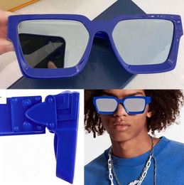 Miljonair zonnebril Z1165W Mens Blue Frame Fashion Classic Million Glasses Trend Wild Vacation Designer 11 Top Quality Origina4915689