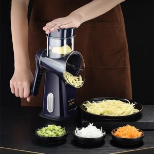 Mills Kitchen Veggie Chopper Multifunctionele roterende kaasrasp Handmatige trommelrasp Voedselversnipperaar Groentesnijder Cutter Vleesmolen