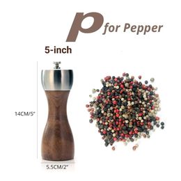 Mills Leeseph Premium Beech Pepper Mill Salt And Grinder - Precision Carbon Steel Rotor Use For Peppercorn Sea 240304 Drop Delivery Ho Dhbxh