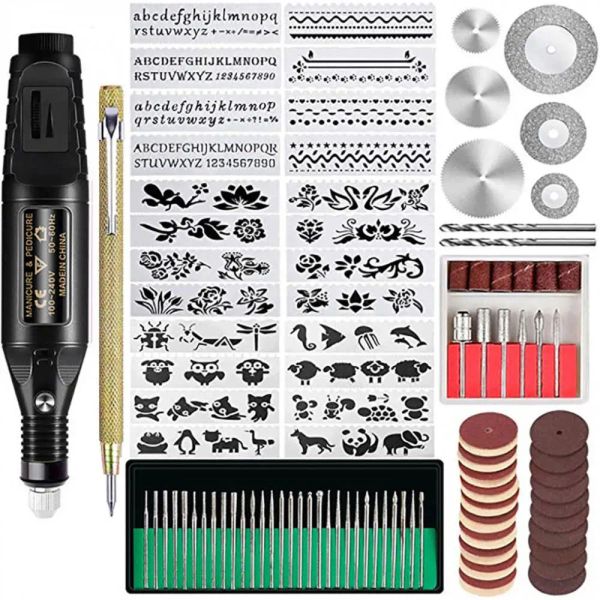 Mills Mini perceuse stylo de sculpture électrique vitesse variable USB perceuse sans fil outils rotatifs Kit stylo graveur pour meulage polissage bois déroute