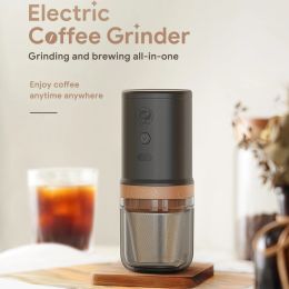 Moulins Nouvelle mise à niveau Portable moulin à café électrique automatique grains de café Grains meulage cafetière goutteur Machine USB charge