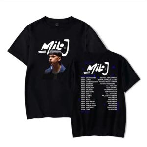 Milo J Tour T-shirts 111 Album Merch Oversized T-shirt Vrouwen Mannen Zomer Mode O-hals Korte Mouw Grappige T-shirt Grafische tees