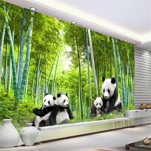 Milofi personalizzato 3D foto murale carta da parati tesoro nazionale panda panda gigante bambù foresta paesaggio sfondo muro