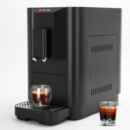 Milpoog WS-320 volautomatische espressomachine met molen, touchscreen, 4 koffievarianten voor thuis en op kantoor, zwart