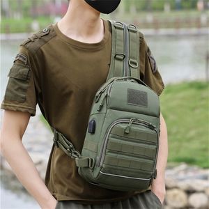 Miltitaire tactische schoudertas Outdoor leger Airsoft Molle Rugzak Vissen Jacht Camping Wandelen Nylon Borst Sling Packs 220216