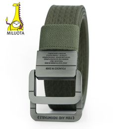 MILUOTA Militaire Uitrusting Tactische Riem Man Dubbele Ring Gesp Dikker Canvas Riemen voor Mannen Tailleband MU035 C181106012336774