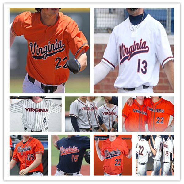 Maillot de baseball personnalisé du Virginia College Kyle Teel Griff O'Ferrall Ethan O'Donnell Ethan Anderson Jake Gelof Henry Godbout Harrison Didawick Casey Saucke Stephan