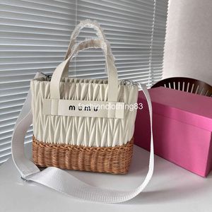 Mimu Bamboo Woven Panier d'été Sac de merde de vacances de la plage