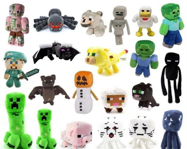 Minecraft Styles Pig Plush 38 Tiger Man Zombie Juego Skeleton Cat Doll Squid Toys Dolls NNMXP4869912