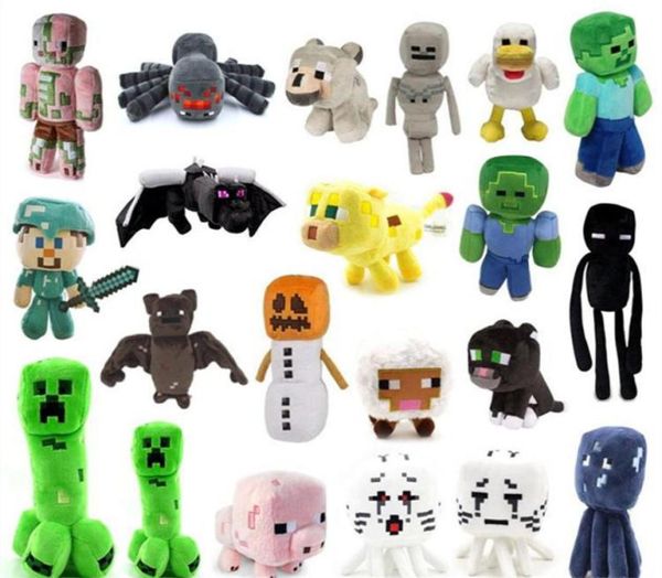 Minecraft Styles Pig Plush 38 Tiger Man Zombie Game Squelette Cat Doll Squid Toys Dolls NNMXP5438246