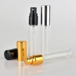 Mini flacon pulvérisateur en verre de 10 ml 1/3 oz bouteille d'atomiseur de parfum rechargeable 10cc flacons de parfum de parfum vides LX1156