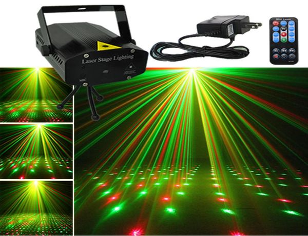 Mini 110240V rouge vert mobile laser LED lumière de scène télécommande avec trépied éclairage Disco DJ maison concert fête KTV salle Decorati3031352