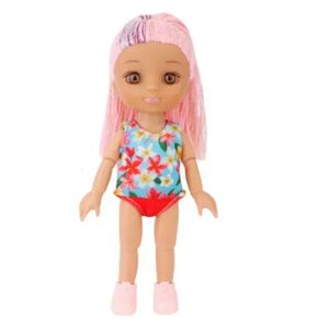 Mini 16 cm pop en kleding 3D Simulatie Oog Multi -gewricht Roerende scharnier Doll Multicolor Hair Girls Diy Toys Birthday Gifts 240313